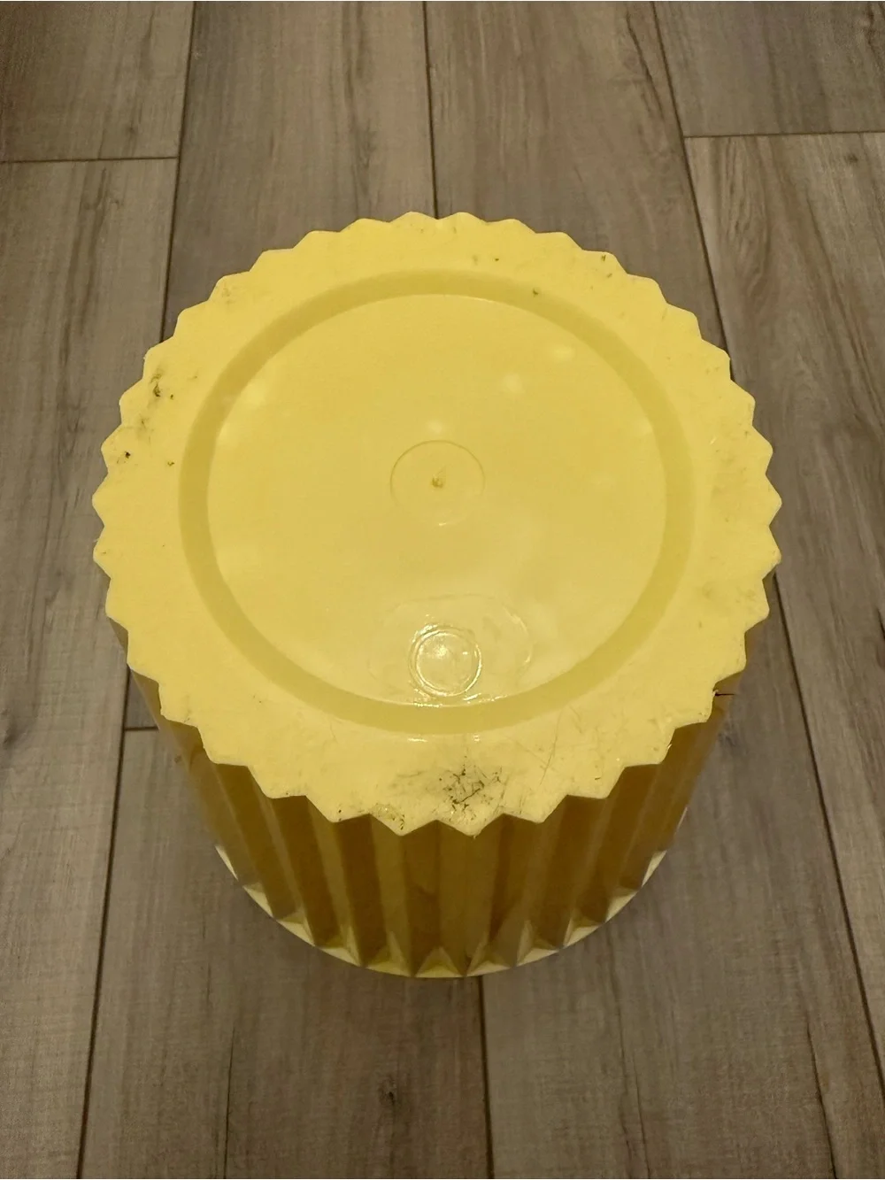 Yellow vintage Decorative Party Waste Bin - Bright Yellow Home Party Supplies